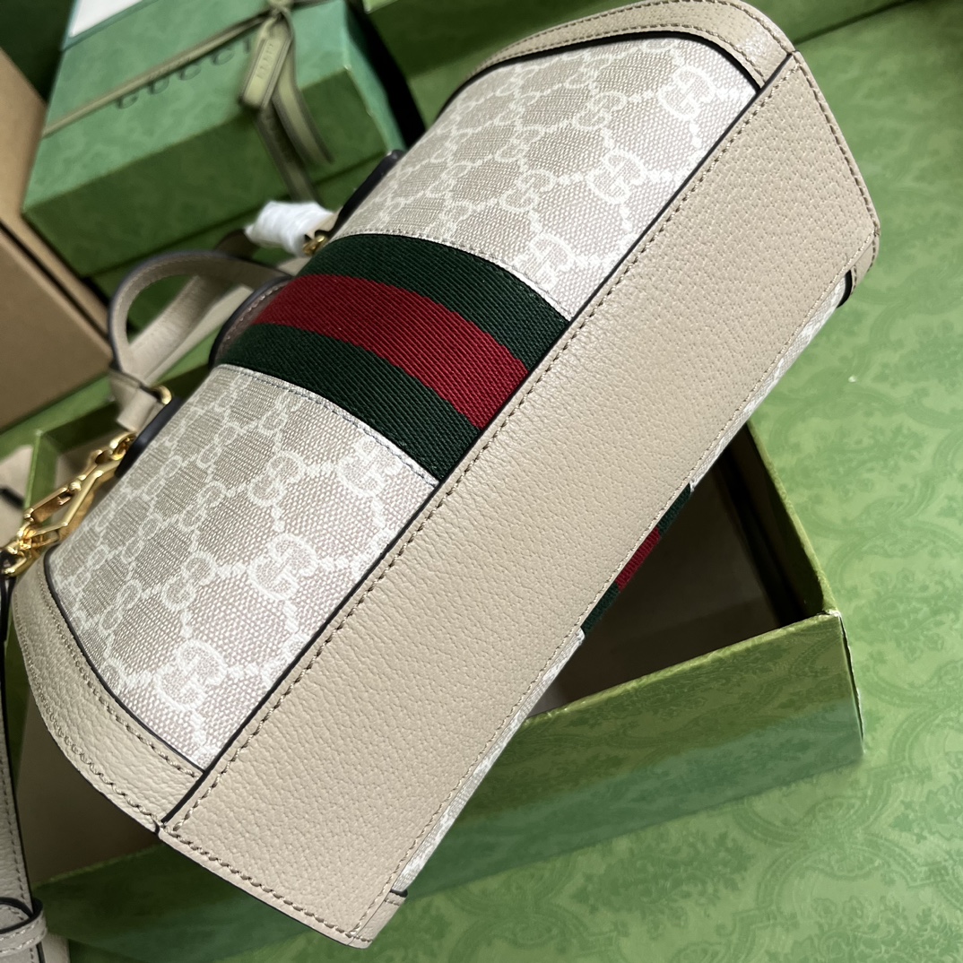 Gvc*1 ophidia small gg tote bag beige/white 547551 - 24 x 20.5 x 10.5cm