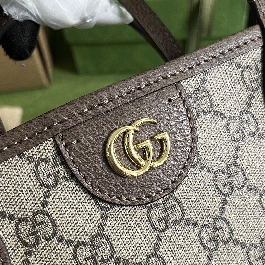 Gvc*1 ophidia medium tote bag brown leather  739730  - 38.5 x 28.5 x 15cm
