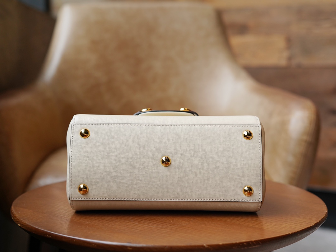 Gvc*1 horsebit 1955 small bag white 703848 - 22x16x10.5cm