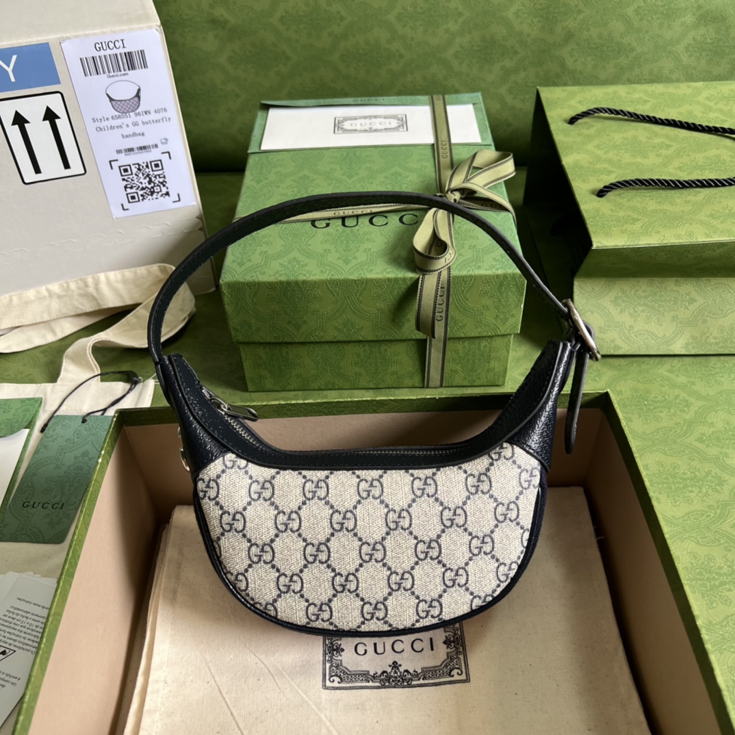 Gvc*1 ophidia gg mini bag black leather 658551  - 20x 15x5cm