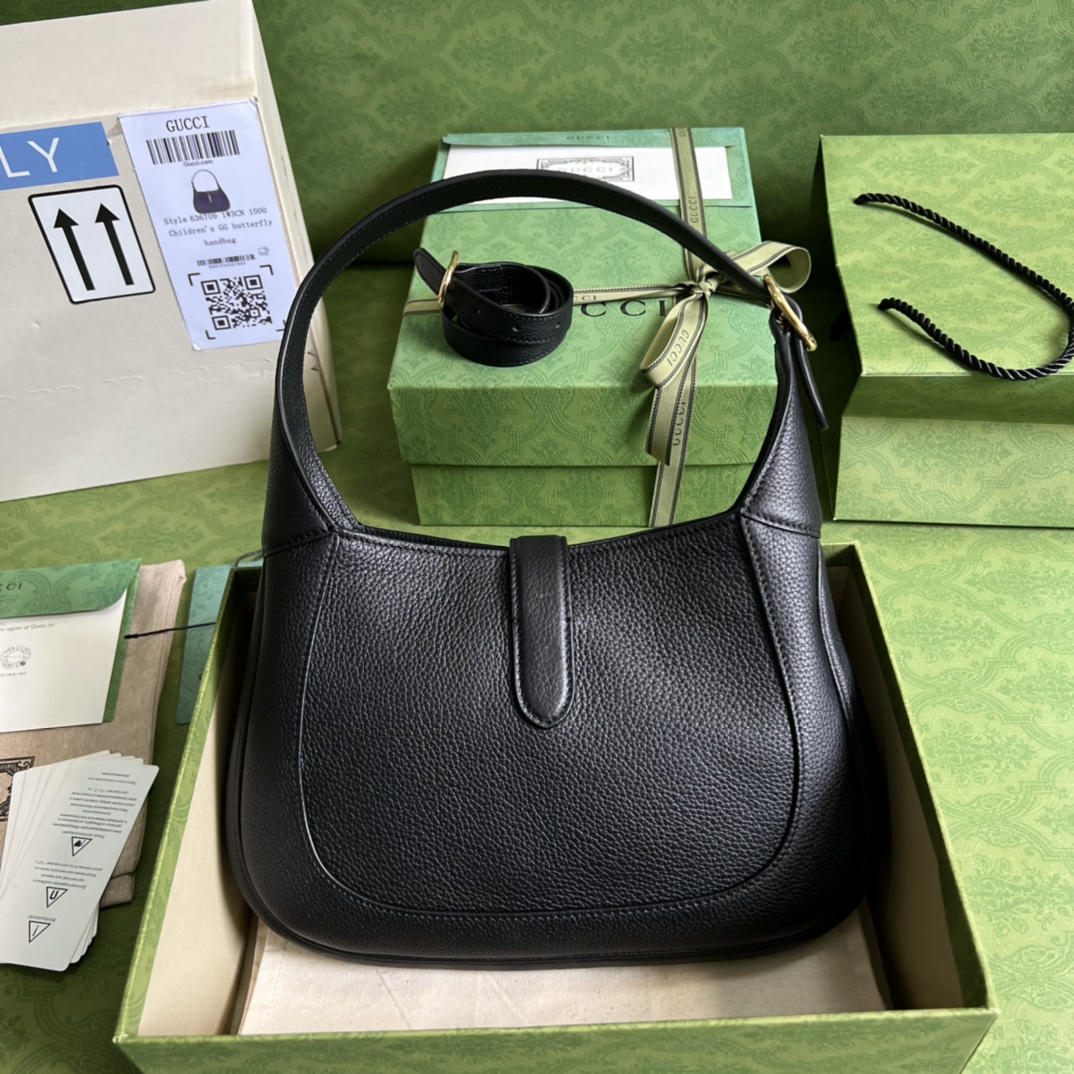 Gvc*1 jackie 1961 small natural grain bag black 636709- 27.5 x 19 x 4cm
