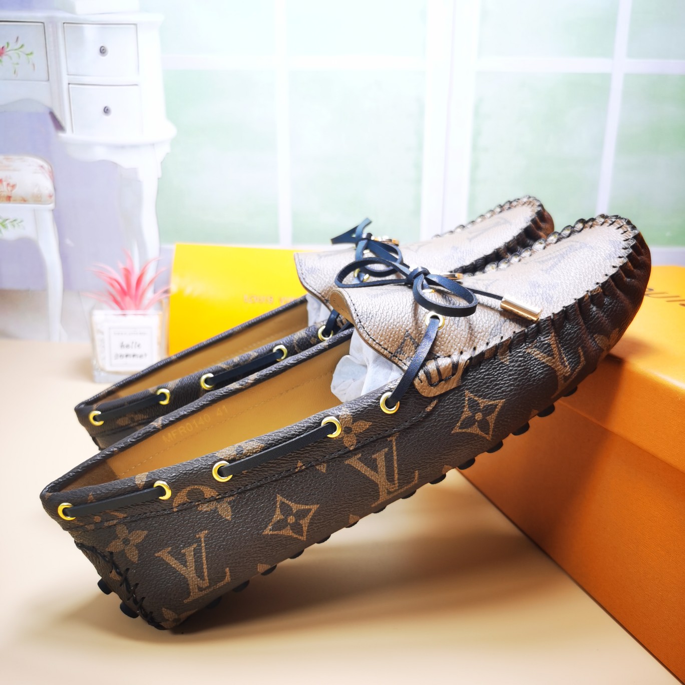 LV flat monogram shoe cawhide sheepskin 35-46